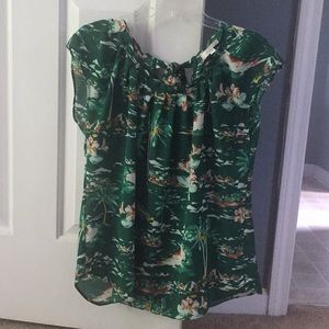 Lauren Conrad Tropical Island Summer Top Large